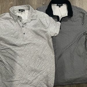 (2) Express Men’s Large Slim Stretch Polo - Used - Size Large - 2 Shirts